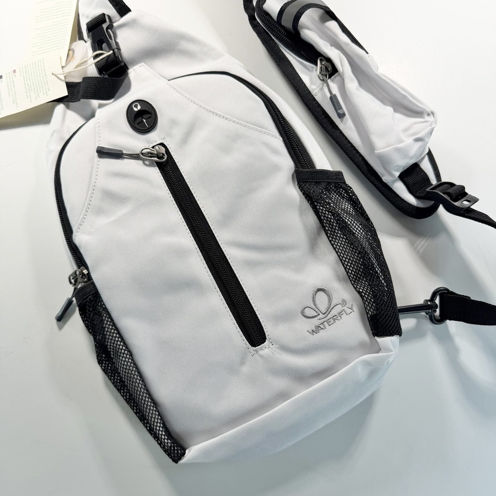 waterfly crossbody sling backpack White Multiple Pockets NEW with Tags - Picture 12 of 14